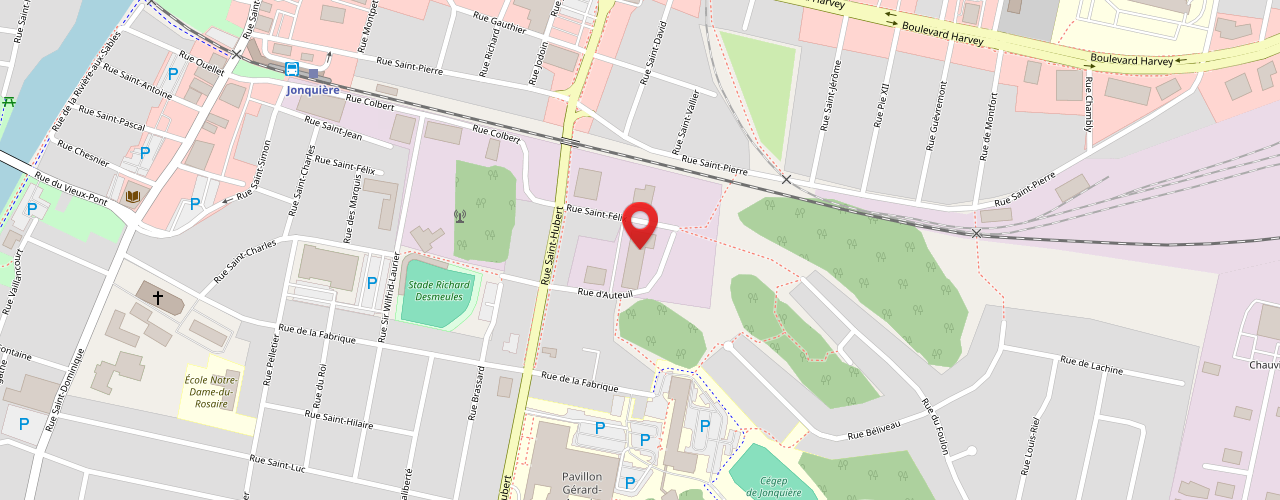 Carte situant le Centre Fonctionnel Jonquière au 3795 rue Saint-Félix
